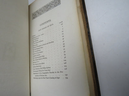 Last Essays of Elia By Charles Lamb 1888