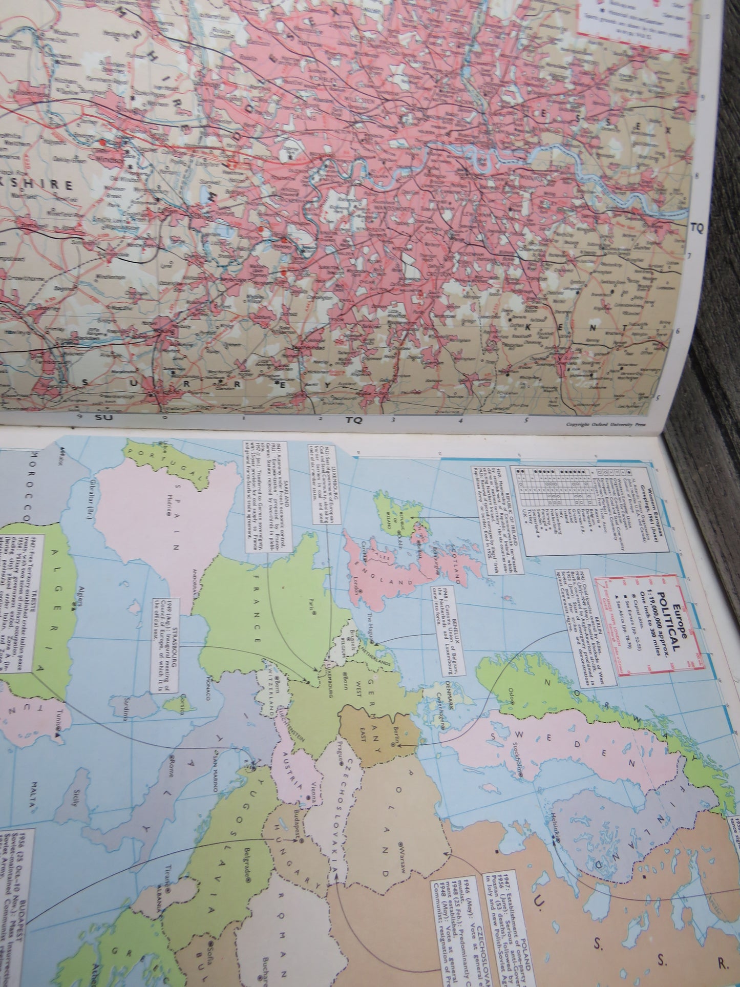 Concise Oxford Atlas Prepared By The Cartographic Department of the Clarendon Press 1966 book image 5