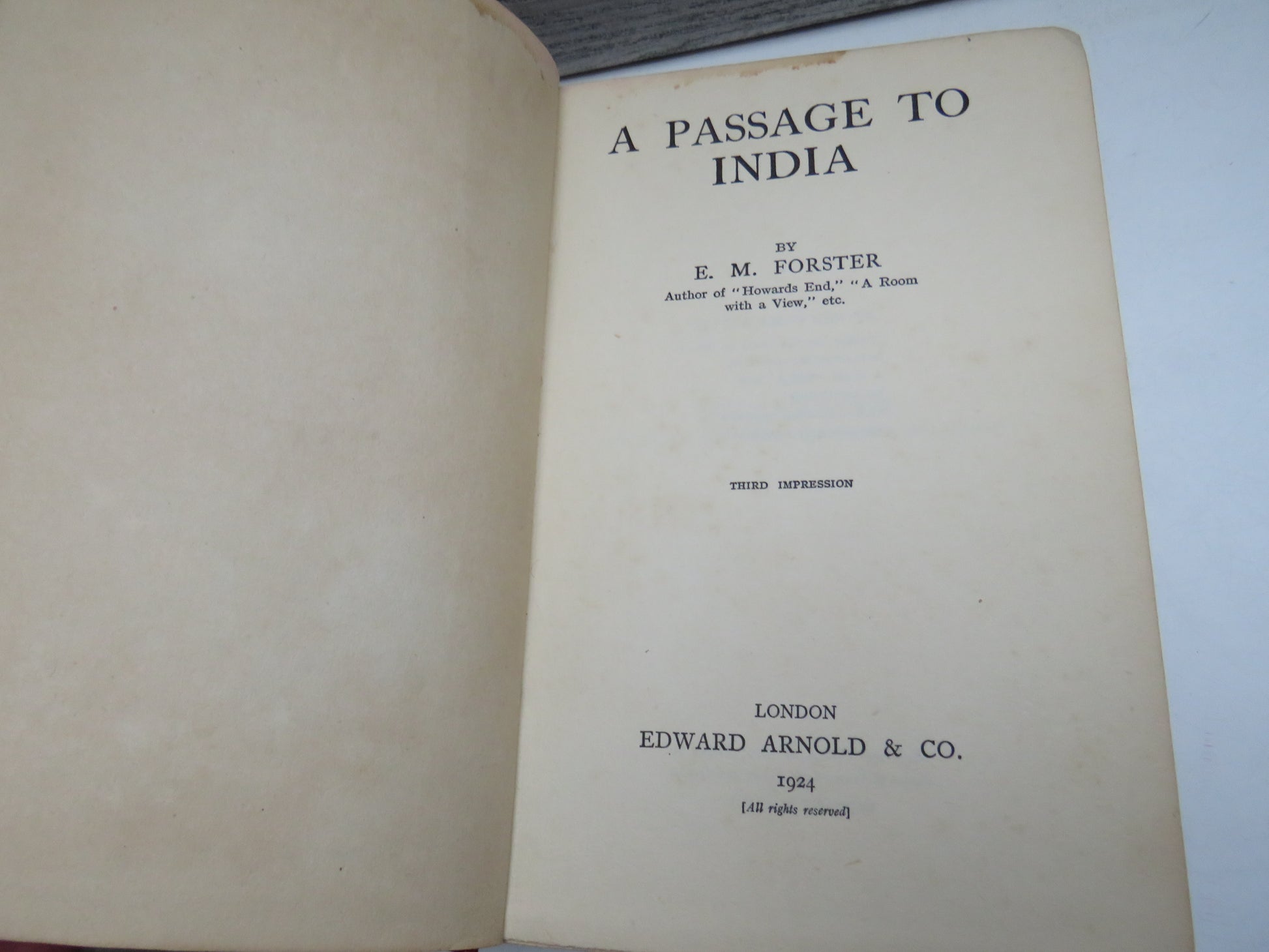 A Passage To India By E. M. Forster 1924 1st Edition book image 4