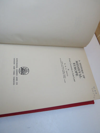 A History Of Medieval Europe From Constantine To Saint Louis By R. H. C. Davis 1958 book image 3