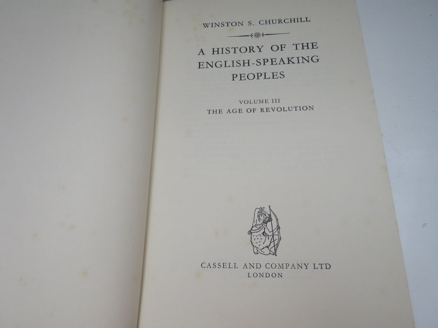 Winston S. Churchill, A History of the English-Speaking Peoples, Volume III, The Age of Revolution, 1957