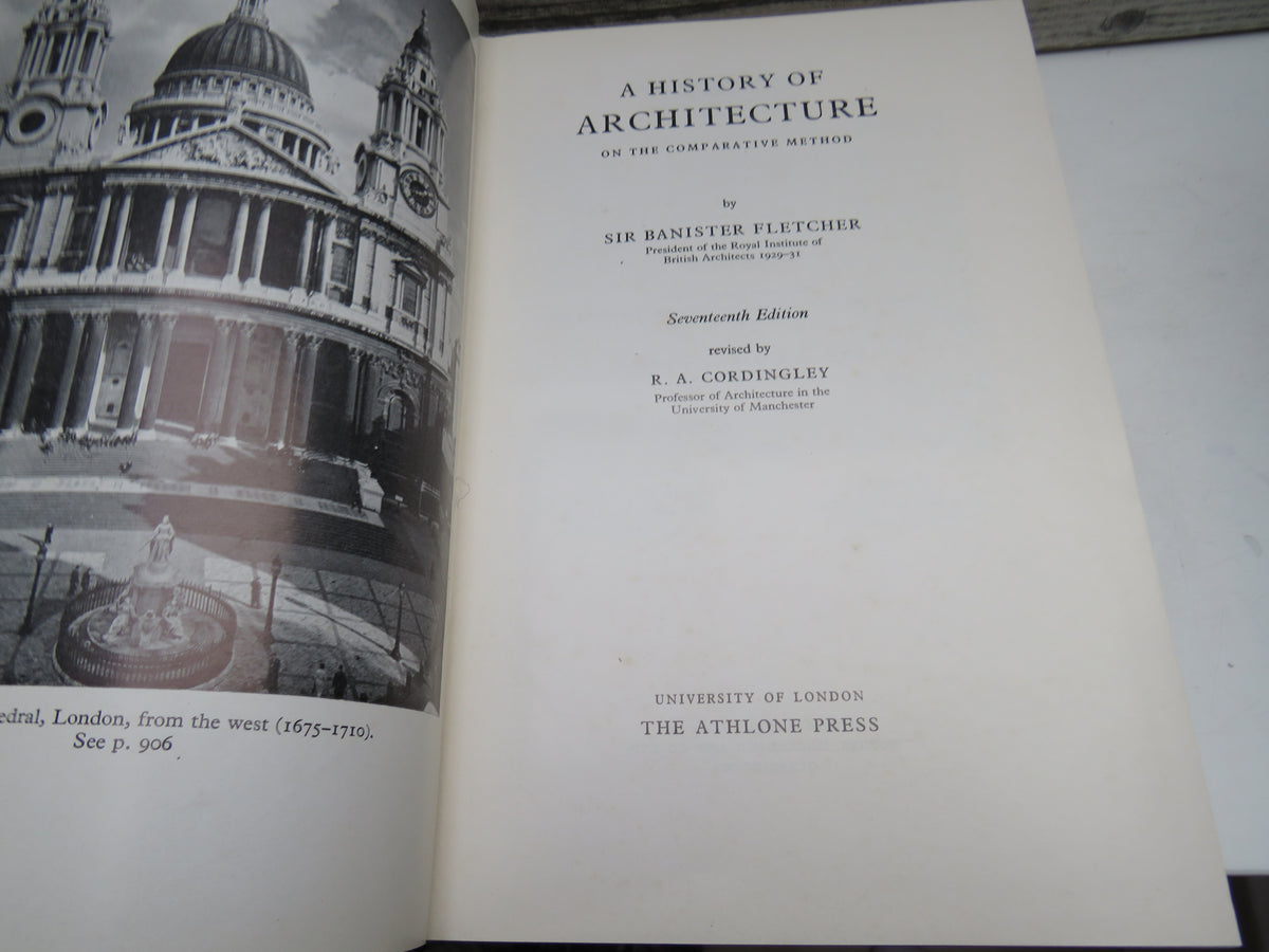 A History of Architecture On The Comparative Method By Sir Banister Fletcher 1967