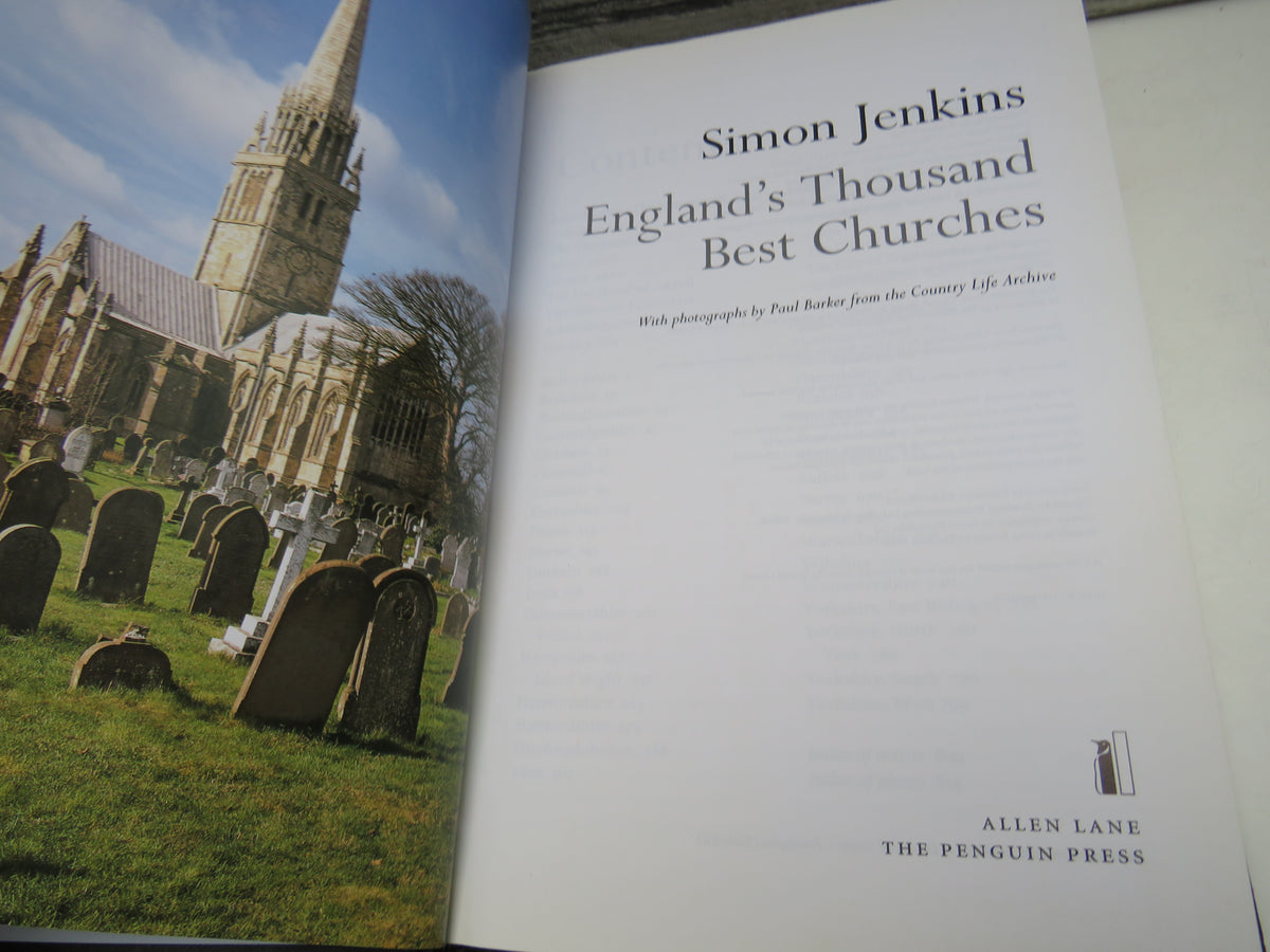 England's Thousand Best Churches By Simon Jenkins 1999
