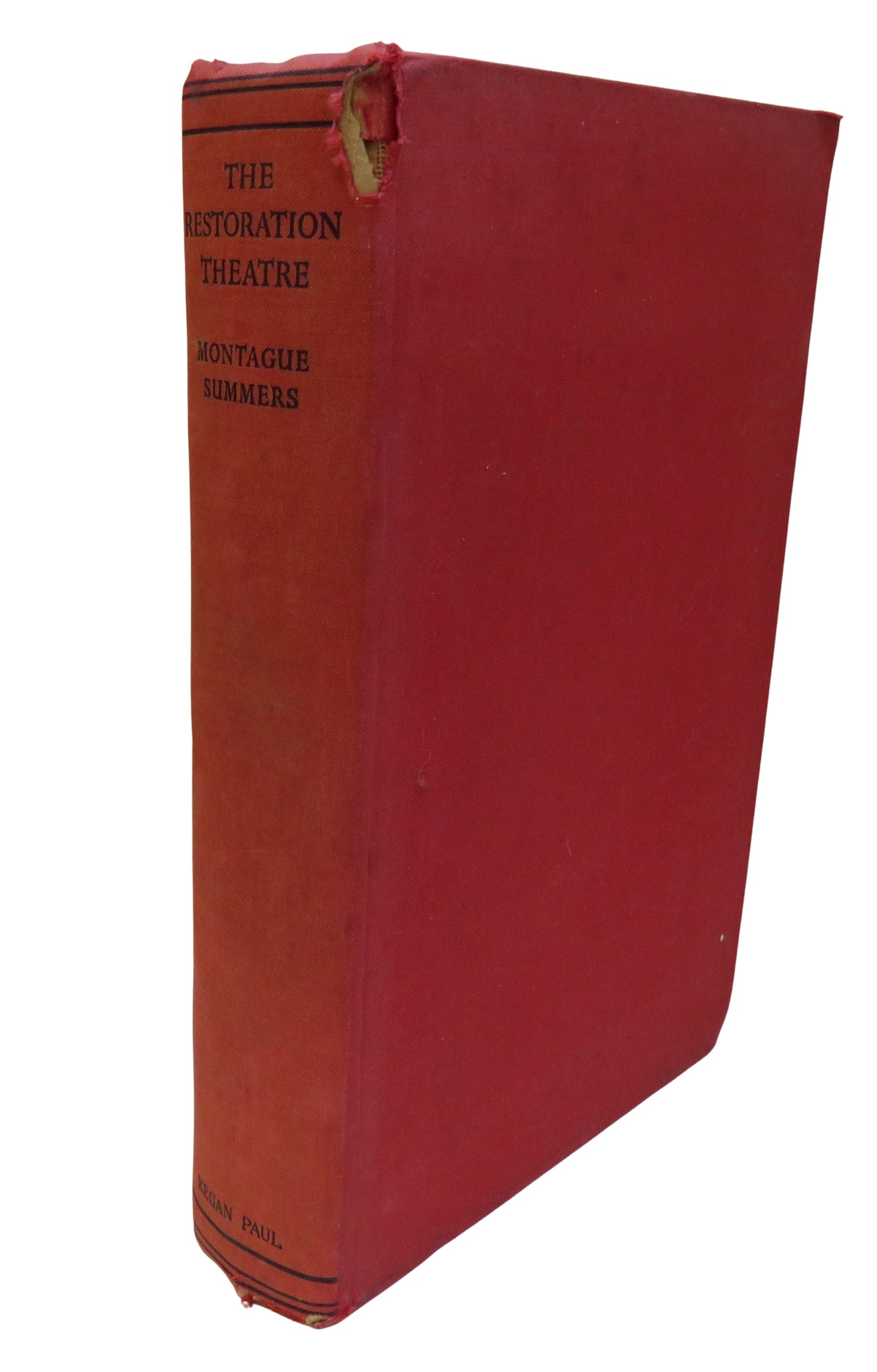 The Restoration Theatre By Montague Summers 1934