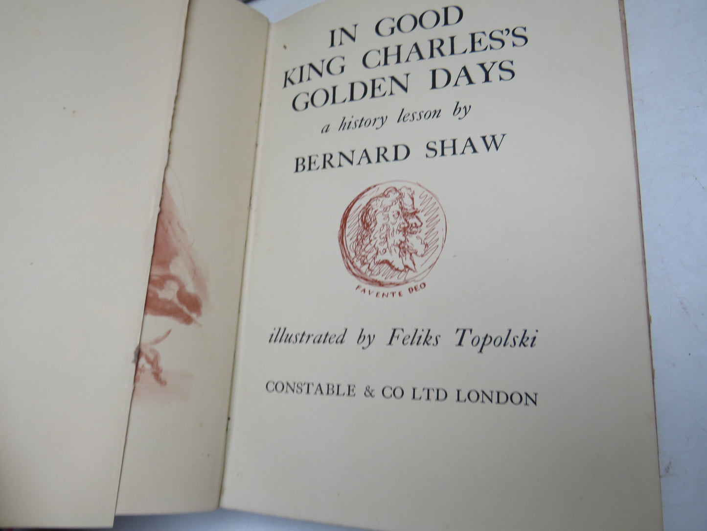 In Good King Charles's Golden Days  A History Lesson By Bernard Shaw 1939