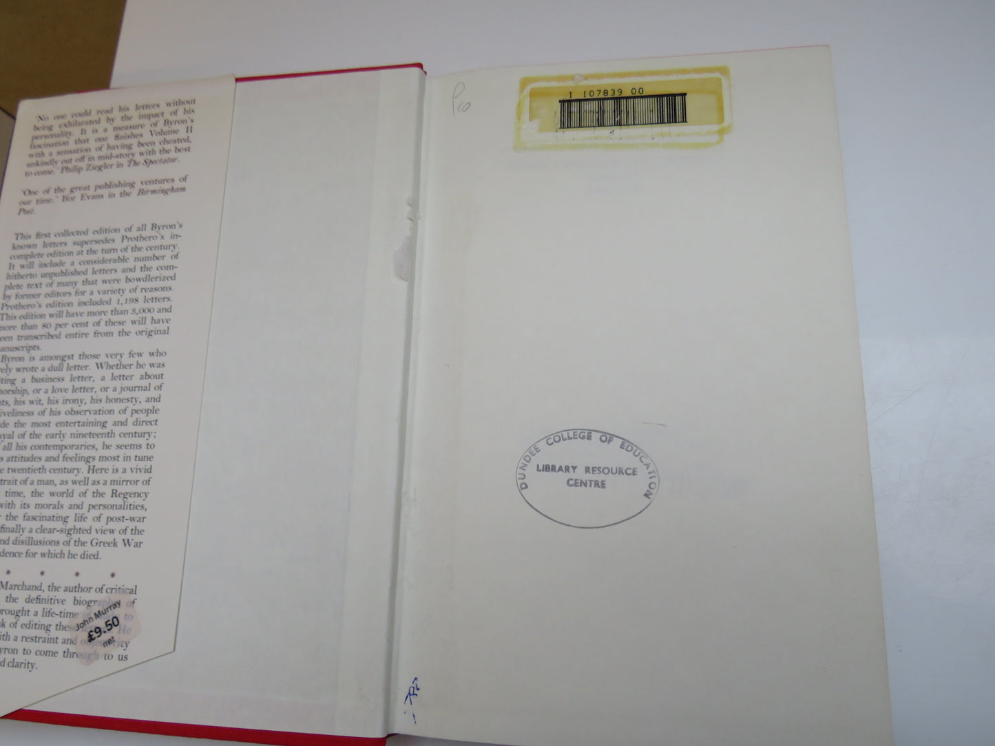 In My Hot Youth and Famous in my Time, Byron's Letters and Journals Volumes I and II, Edited by Leslie A. Marchand, 1974