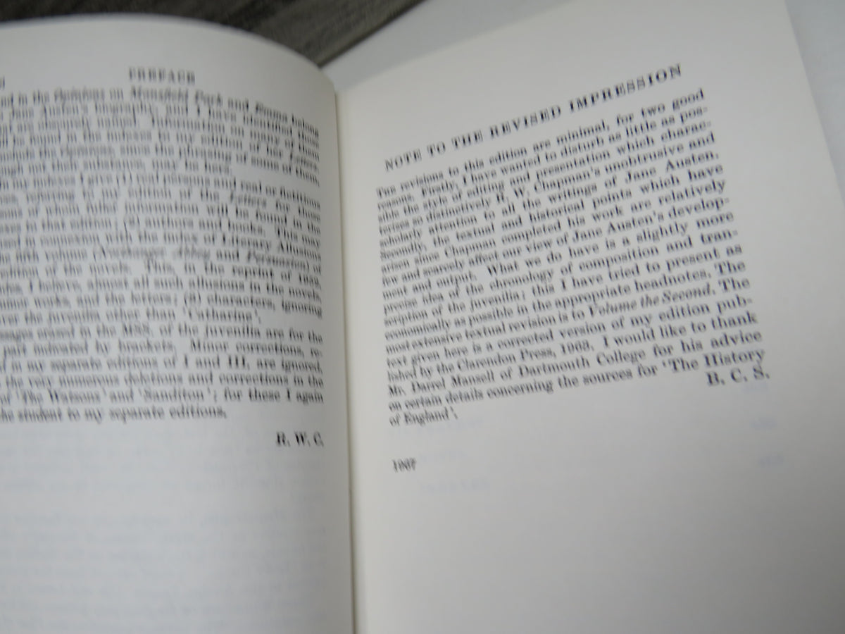 The Works of Jane Austen Volume VI Minor Works 1972