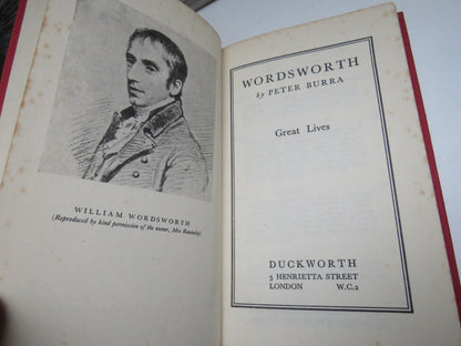 Wordsworth By Peter Burra - Great Lives 1950