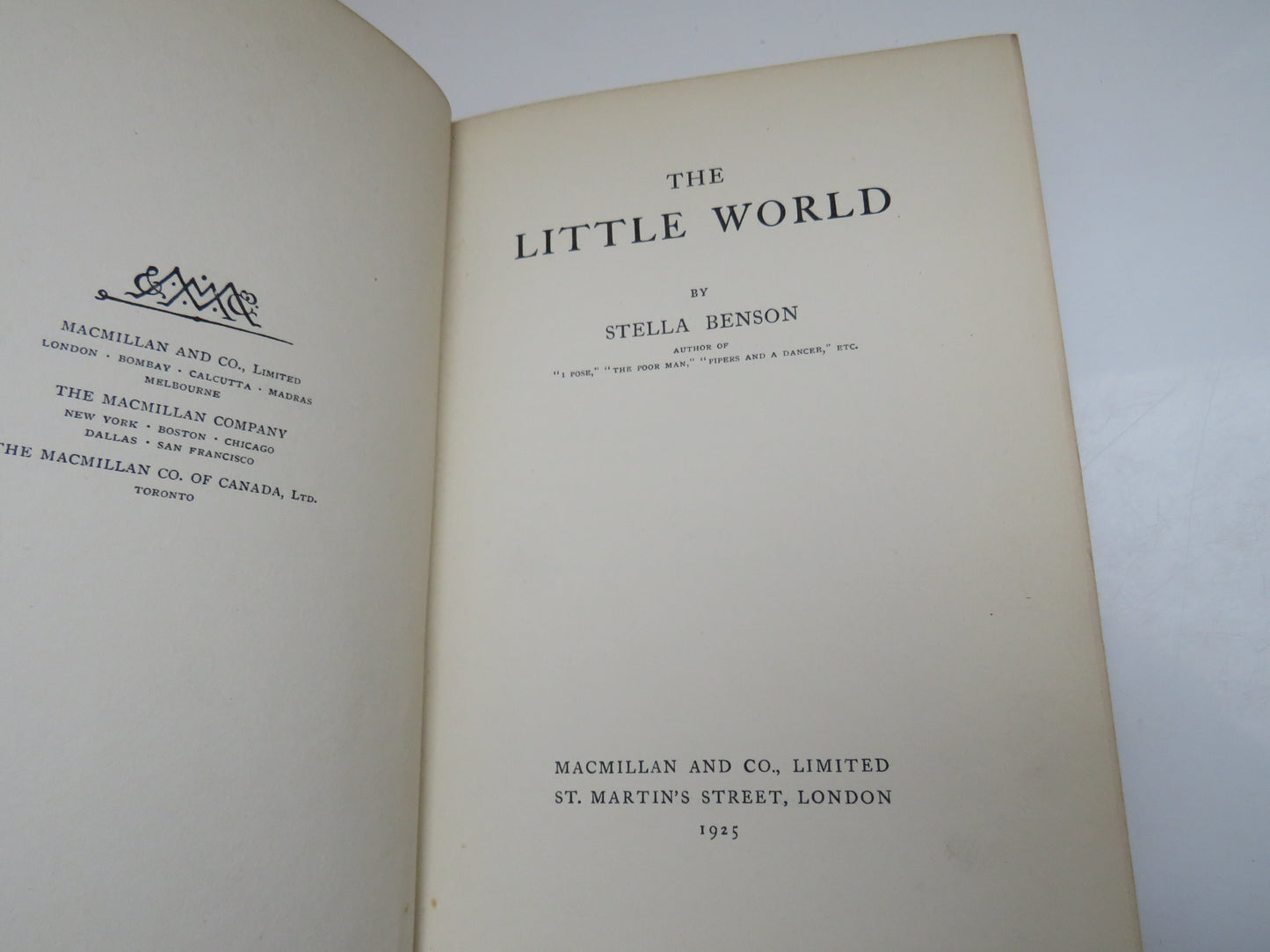 The Little World by Stella Benson, 1925