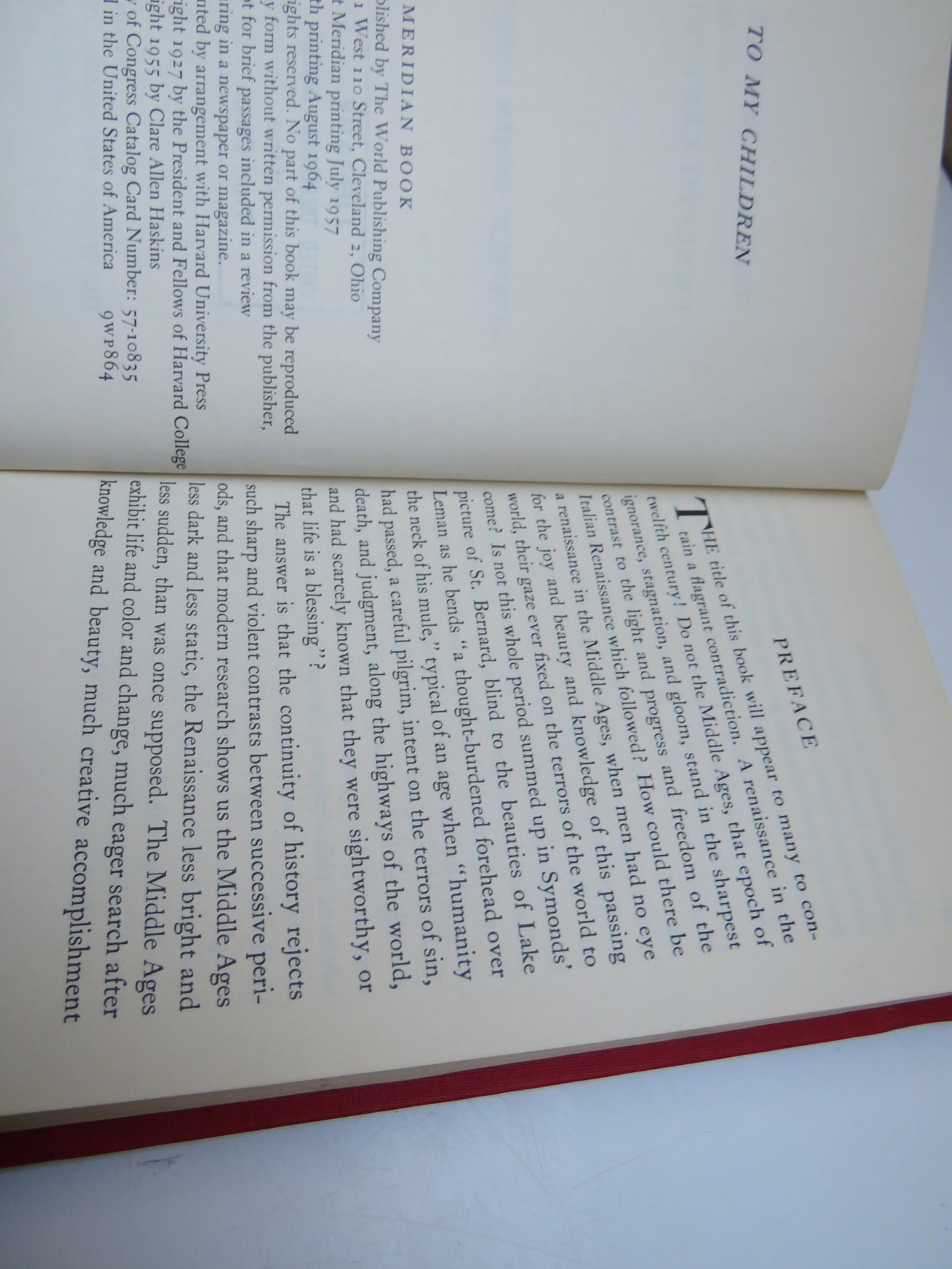 The Renaissance of the Twelfth Century By Charles Homer Haskins 1964