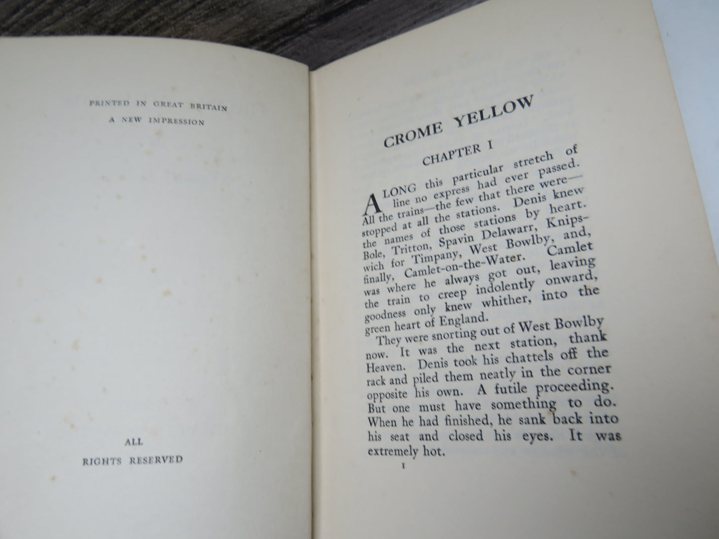 Crome Yellow By Aldous Huxley 1934