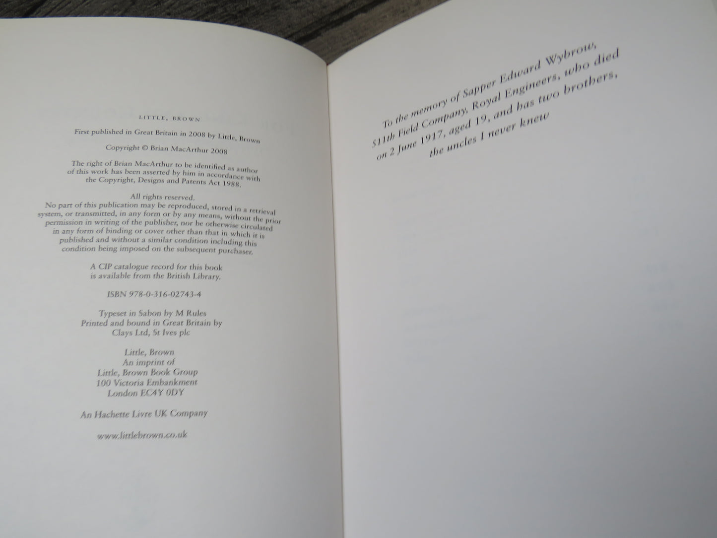 For King and Country Voices From The First World War Edited by Brian MacArthur 2008