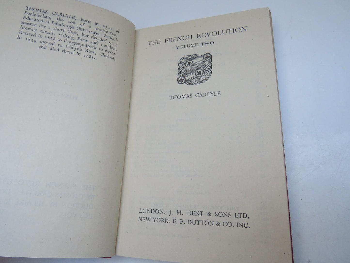 The French Revolution Volume Two By Thomas Carlyle 1944