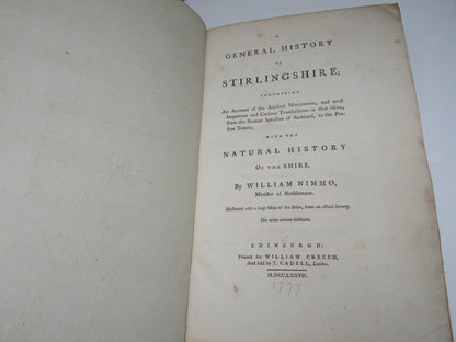 A General History of Stirlingshire With Natural History of the Shire By William Nimmo 1777 book image 5