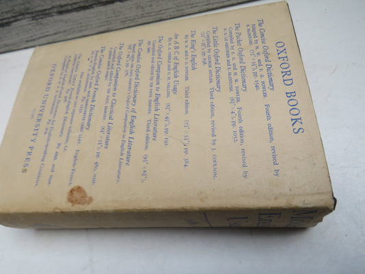 A Dictionary of Modern English Usage By H.W. Fowler 1964