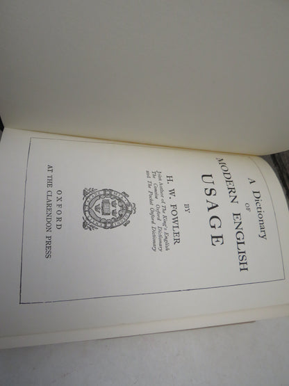 A Dictionary of Modern English Usage By H.W. Fowler 1964 book image 4