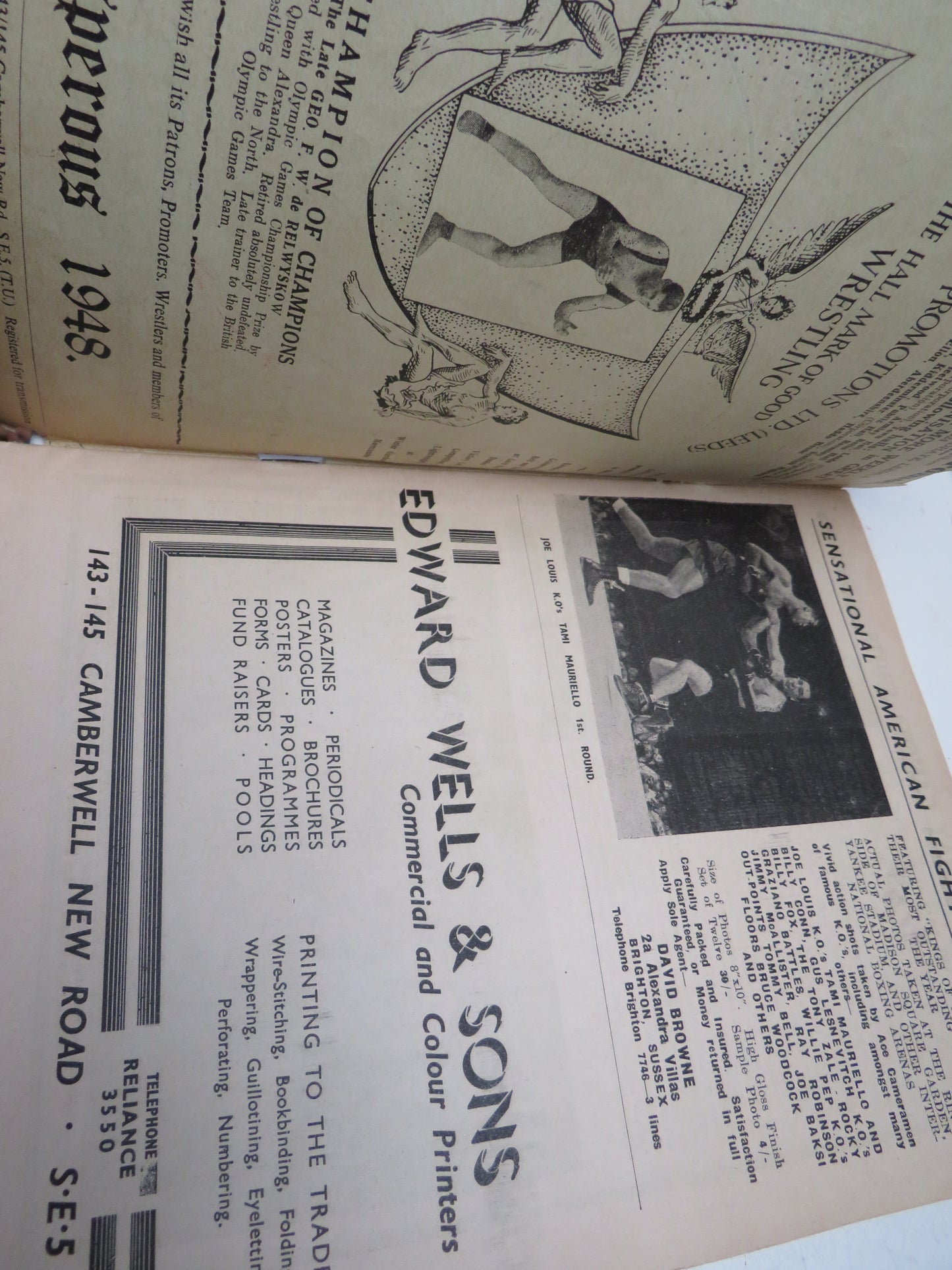 Combat Sports Magazine Vol 1. January 1948 No.11 Boxing, Wrestling, Sport