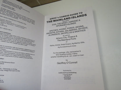 Mainland, Groc's Candid Guides to The Greek Islands, by Geoffrey O'Connell, 1988 book image 3
