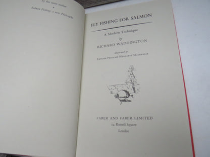 Fly Fishing For Salmon A Modern Technique By Richard Waddington 1951 book image 4