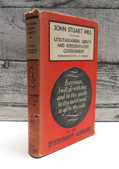 Utilitarianism Liberty Representative Government By John Stuart Mill 1960 book front cover
