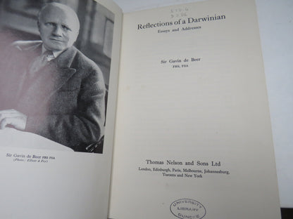 Reflections of a Darwinian Essays and Addresses By Sir Gavin De Beer 1962 book image 4