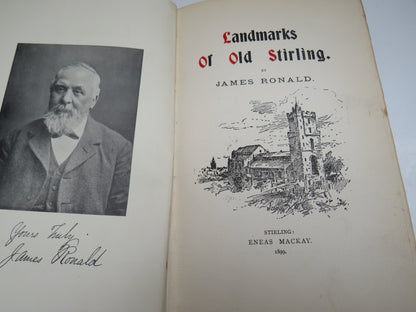 Landmarks of Old Stirling By James Ronald 1899 book image 5