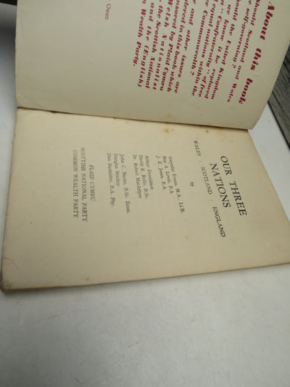 Our Three Nations Wales: Scotland : England By Gwynfor Evans, Roy A. Lewis, J.E. Jones 1956 book image 3