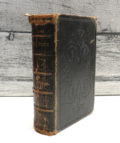 The Holy Bible Containing The Old and New Testaments Antique Book book front cover
