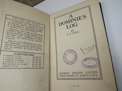 A Dominie's Log By A.S. Neill book image 5