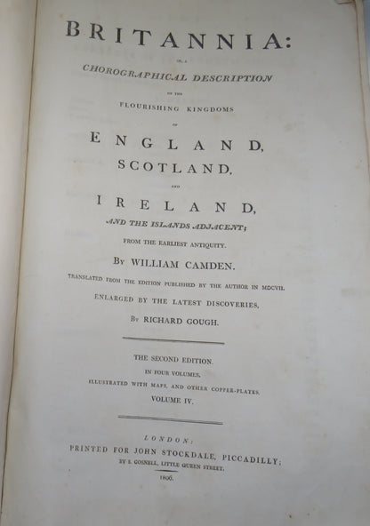 Britannia: Chorographical Description Of The Flourishing Kingdoms Of England Scotland and Ireland By book front cover