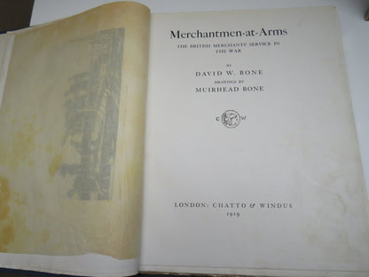 Merchantmen-At-Arms The British Merchant' Service In The War By David W. Bone 1919 book image 3