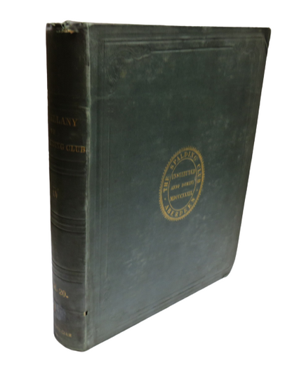 The Miscellany of The Spalding Club, Aberdeen, Volume Fourth, 1849 book front cover