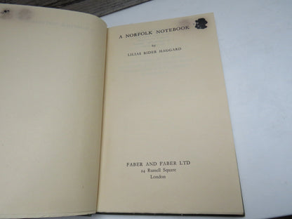 A Norfolk Notebook By Lilias Rider Haggard 1946