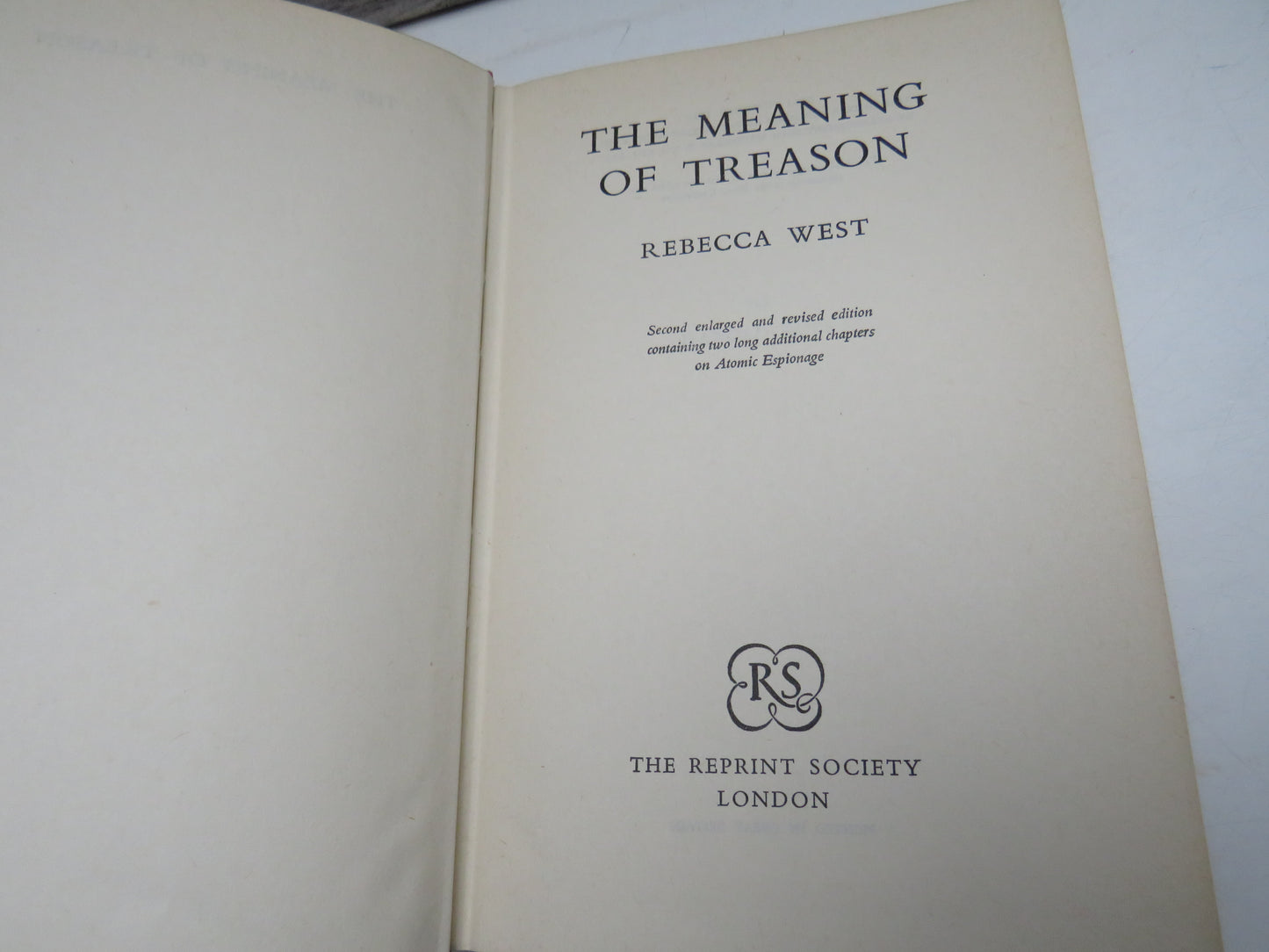 The Meaning of Treason By Rebecca West 1952