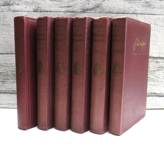 The Works of William Shakespeare In Six Volumes 1934 - Vintage Set of Books