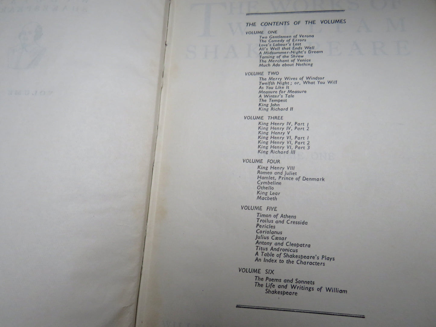 The Works of William Shakespeare In Six Volumes 1934 - Vintage Set of Books