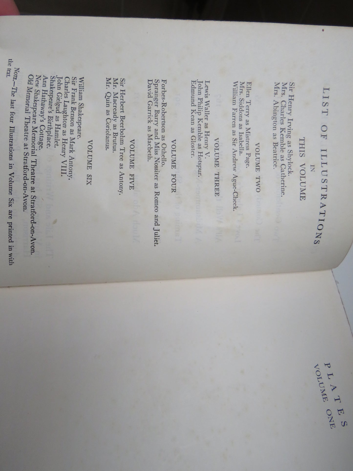 The Works of William Shakespeare In Six Volumes 1934 - Vintage Set of Books