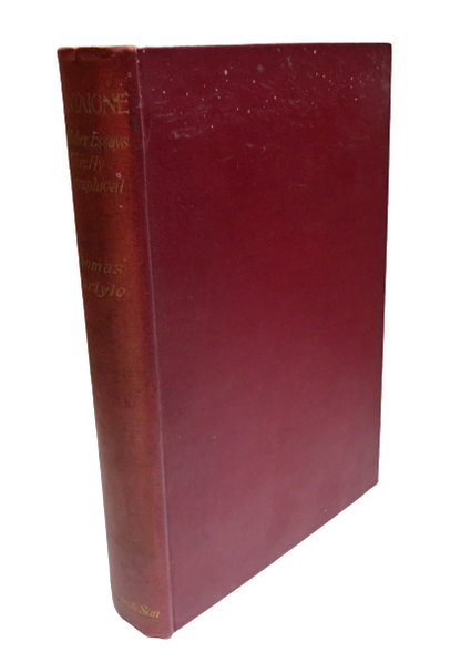 Montaigne and Other Essays, Chiefly Biographical by Thomas Carlyle,  1897 book front cover