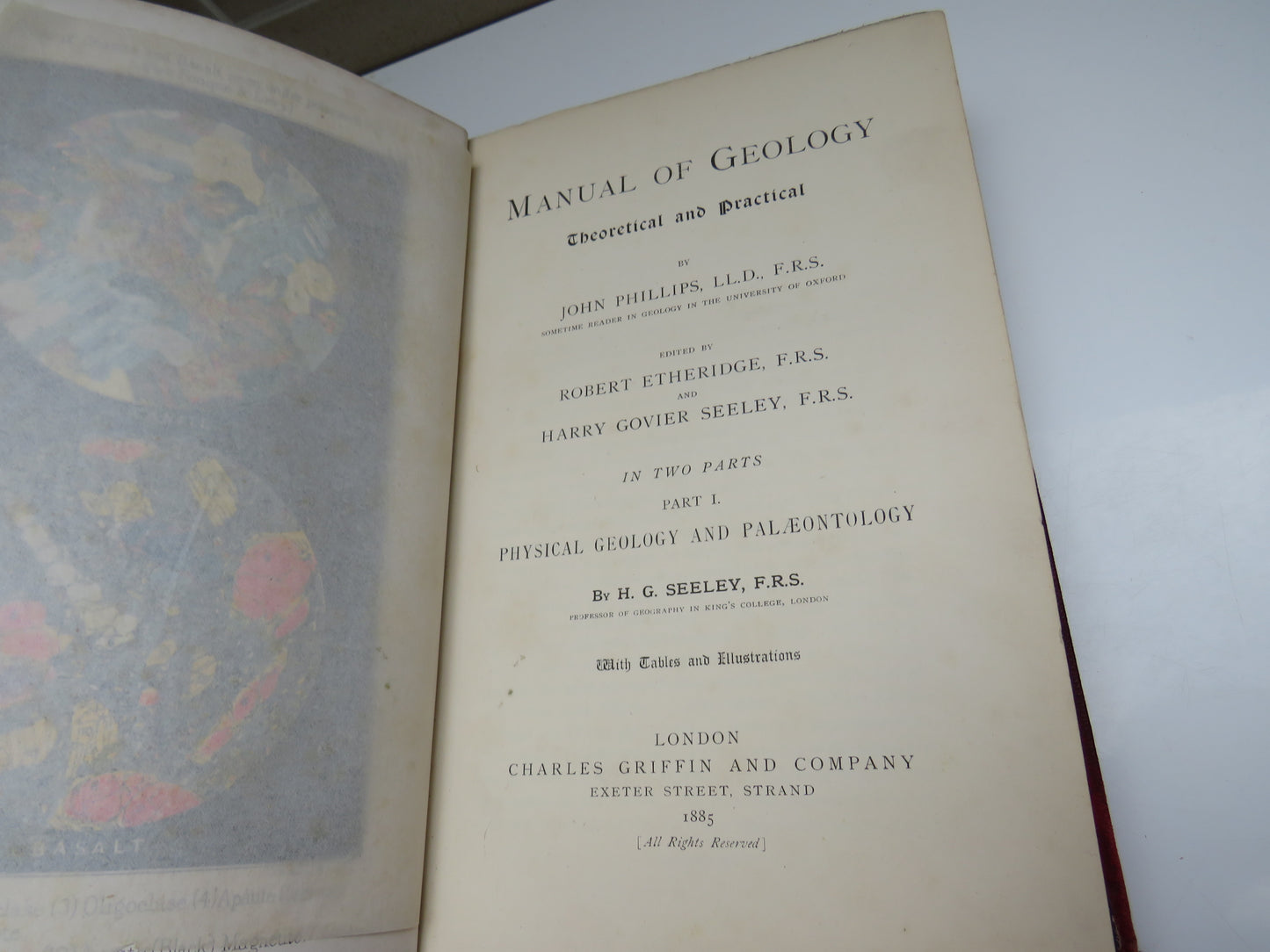 Manual of Geology Theoretical and Practical by John Phillips, Part 1 Physical Geology and Palaeontology, 1885