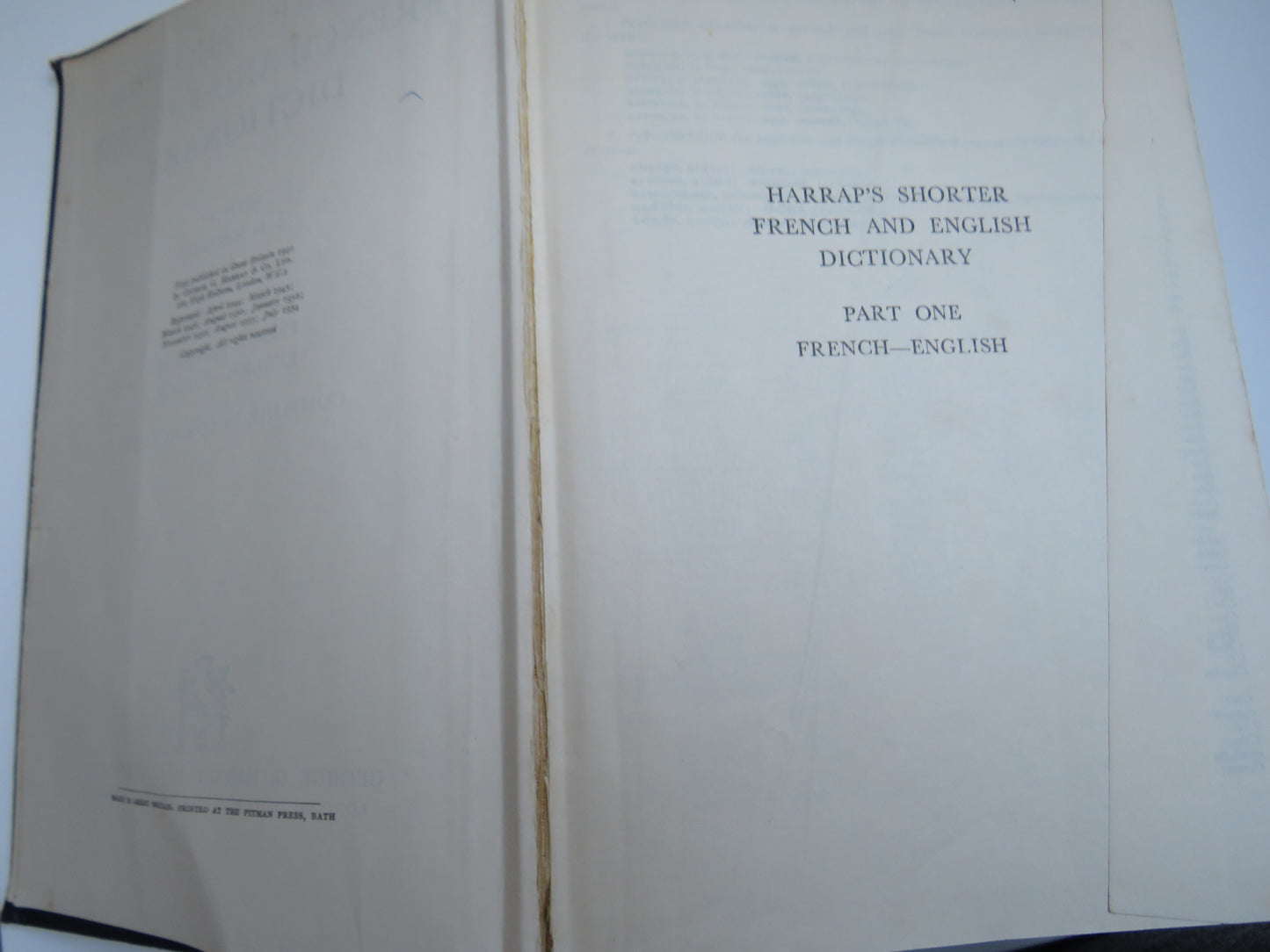 Harrap's Shorter French and English Dictionary Edited By J.E. Mansion