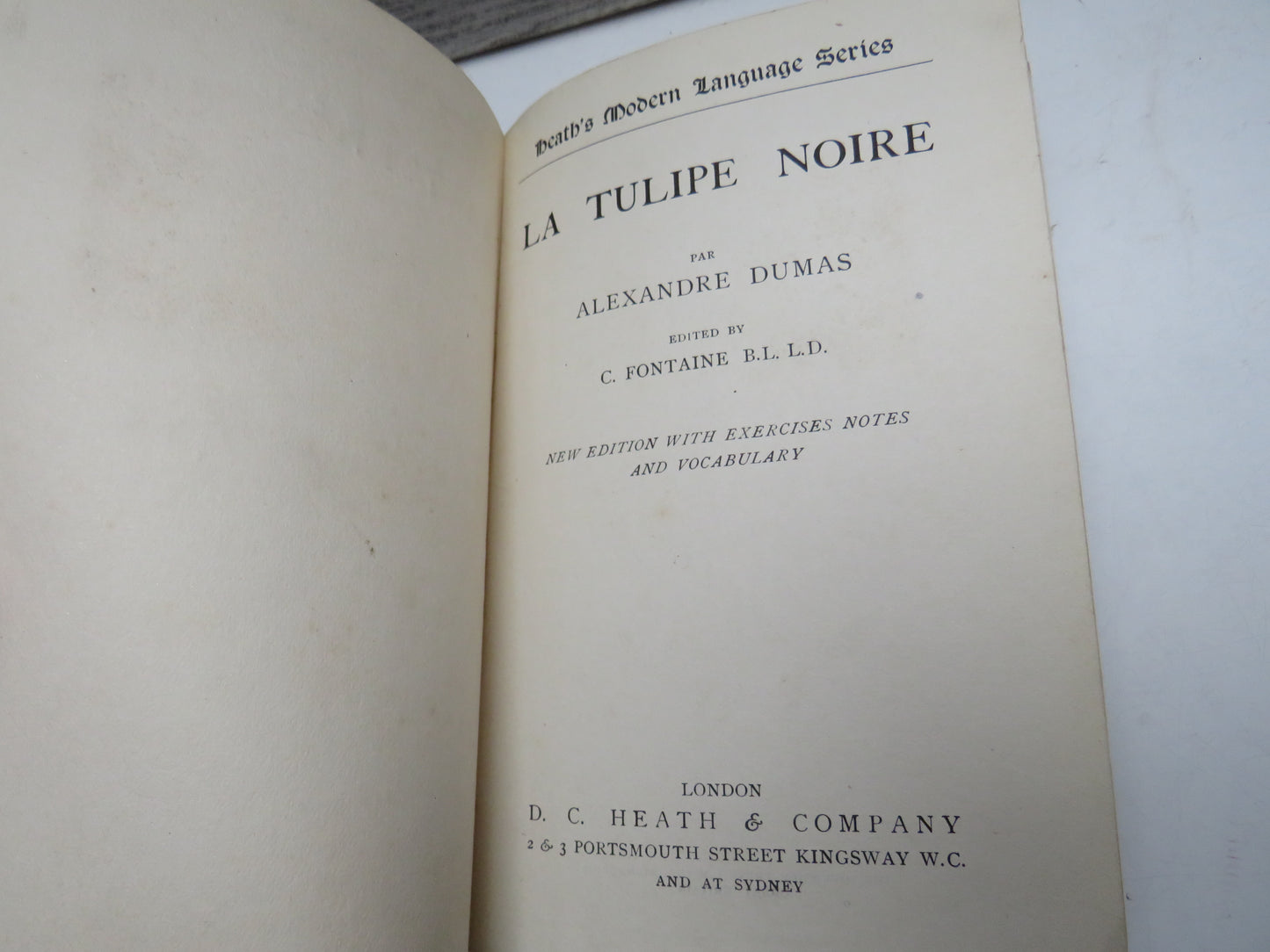 La Tulipe Noire Par Alexandre Dumas Vintage French Book