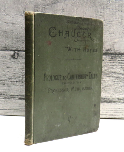 Chaucer The Prologue To The Canterbury Tales By J. M. D. Meiklejohn 1902 book front cover