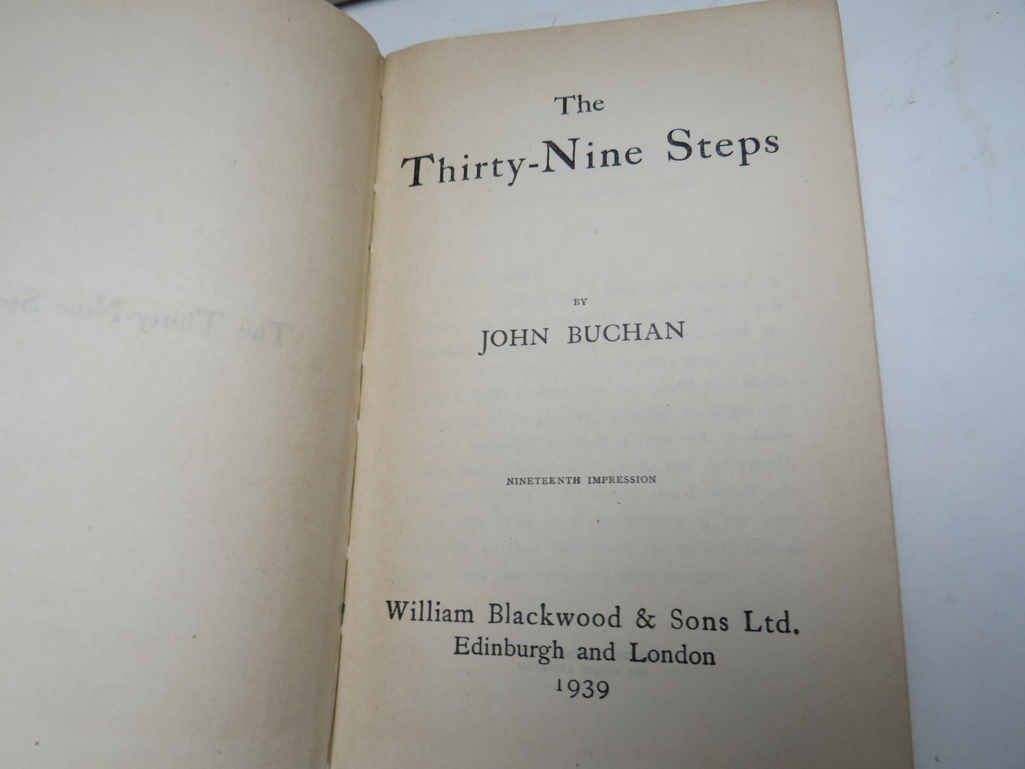 The Thirty-Nine Steps By John Buchan 1939