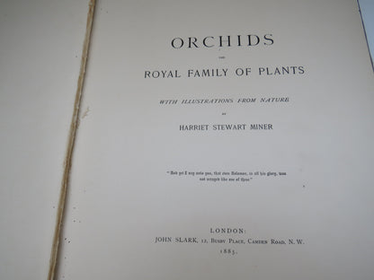 Orchids, The Royal Family of Plants with Illustrations from Nature by Harriet Stewart Miner, 1885 book image 3