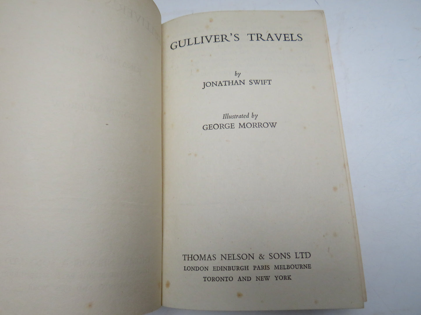 Gulliver's Travels By Jonathan Swift - Vintage Book