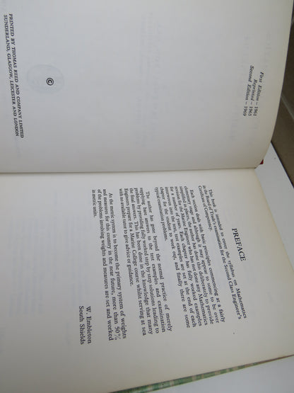 Reed's Mathematics for Marine Engineers Vol. I by William Embleton 1969 book image 5