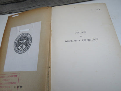 Outlines of Descriptive Psychology, A Text-book of Mental Science for Colleges and Normal Schools by book image 3