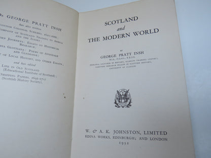 Scotland and the Modern World By George Pratt Insh 1932 1st Edition book image 5