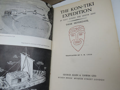 The Kon-Tiki Expedition by Raft Across the South Seas, by Thor Heyerdahl, 1951 book image 3