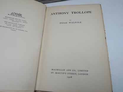 Anthony Trollope By Hugh Walpole 1928